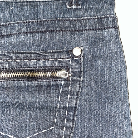 Y2K Out Jeans Over the knee Short Capri Short Jean - Picture 7 of 9